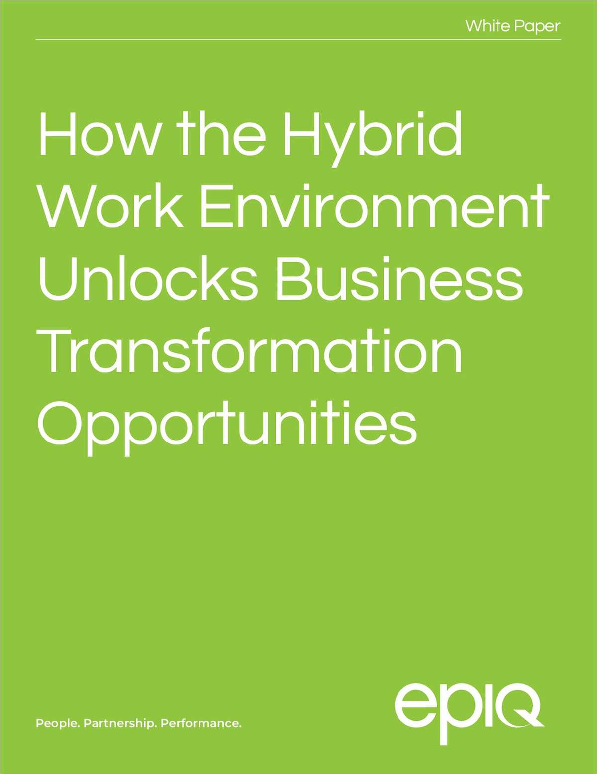 Business transformation is more than a buzzword, but a commitment to fundamentally changing in order to better serve customers through more efficient processes and strategic investments. This white paper discusses the value in creating and executing business transformation initiatives, current trends and the elevated need to find creative solutions that support hybrid teams.