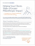 Helping Your Clients Make a Greater Philanthropic Impact