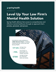 44% of legal professionals agree that mental health problems and substance abuse are at a crisis level. Download this white paper and learn how investing in mental healthcare that is precise, personal and proven can pay off for your law firm